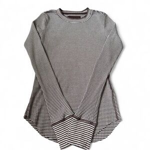 Aerie Brown And White Ribbed Thermal